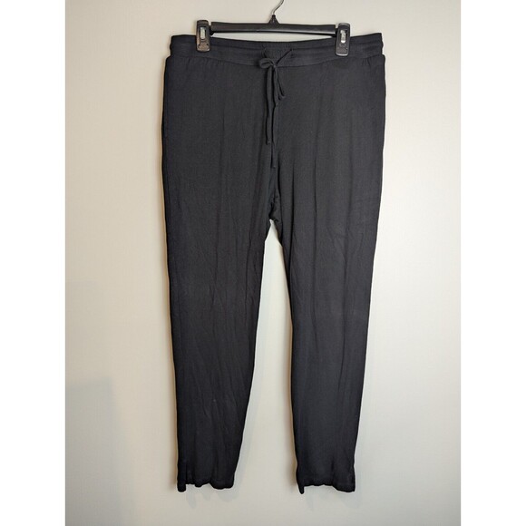 Tommy Bahama Women's Island Soft Pajama Bottom Pants Med Black Drawstring Lounge - Picture 1 of 9